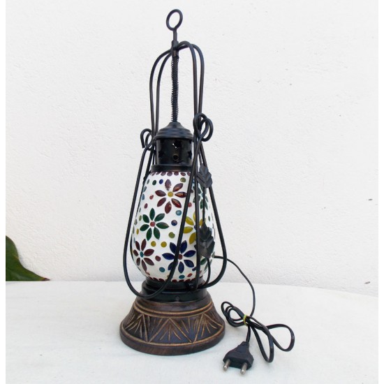 Glass Mosaic Handi Lamp Large - Multicolored Assorted