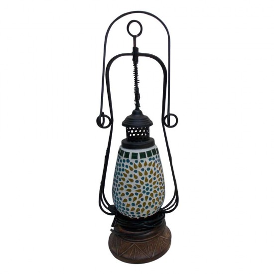 Glass Mosaic Handi Lamp Large - Multicolored Assorted