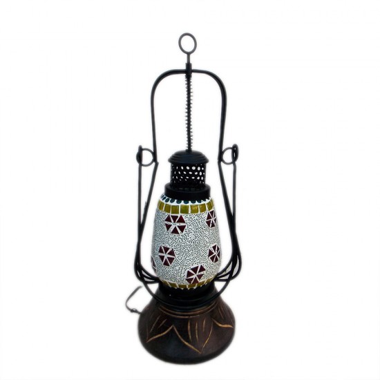 Glass Mosaic Handi Lamp Large - Multicolored Assorted