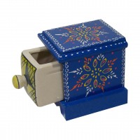 Single Ceramic Drawer Wooden Mini Chest - Assorted Colours