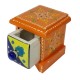 Single Ceramic Drawer Wooden Mini Chest - Assorted Colours Single Ceramic Drawer Wooden Mini Chest - Assorted Colours
