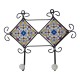 Ceramic Iron Craft Two Hooks Hanger - Assorted Ceramic Iron Craft Two Hooks Hanger - Assorted