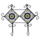 Ceramic Iron Craft Two Hooks Hanger - Assorted Ceramic Iron Craft Two Hooks Hanger - Assorted