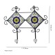 Ceramic Iron Craft Two Hooks Hanger - Assorted Ceramic Iron Craft Two Hooks Hanger - Assorted