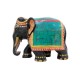 Wooden Semi-Precious Stone Elephant, Height-4 Inch Wooden Semi-Precious Stone Elephant, Height-4 Inch