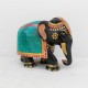 Wooden Semi-Precious Stone Elephant, Height-4 Inch