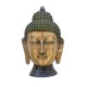 Brass Buddha Head Wall Mounted - Greenish Brass Buddha Head Wall Mounted - Greenish