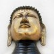 Brass Buddha Head Wall Mounted  - Greenish