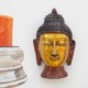 Brass Buddha Head Wall Mounted Redish
