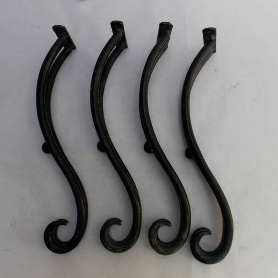 Iron Hot Bent Furniture Legs Set of Four 15 Inches Iron Hot Bent Furniture Legs Set of Four 15 Inches
