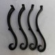 Iron Hot Bent Furniture Legs Set of Four 15 Inches Iron Hot Bent Furniture Legs Set of Four 15 Inches