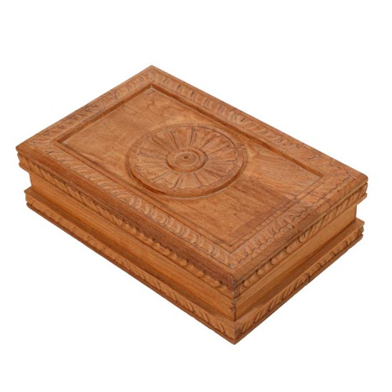 Teak Wood Carved Box (Semi finished)