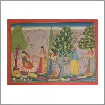 Radha Krishna Raslila Antique 