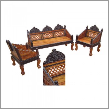 Wooden Carved Sofa Set