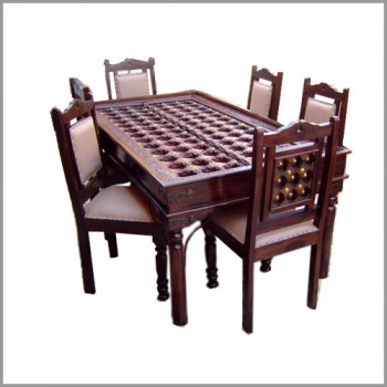 Bakra Brass Artwork dining Table 6 Seater 