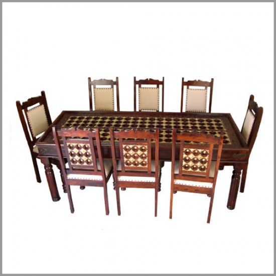 Bakra Brass Artwork dining Table 8 Seater 