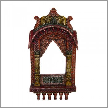 Wooden Painted Jharokha 36 Inches