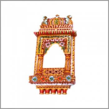 Wooden Painted Jharokha 16 Inches