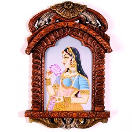 Jharokha Frame 18 Inches - Golden & Copperish Jharokha Frame 18 Inches - Golden & Copperish