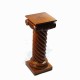 Antique Mettalic Twisted Rope Wooden Pillar 24 Inch