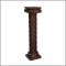 Antique Mettalic Checks Wooden Pillar 36 Inch