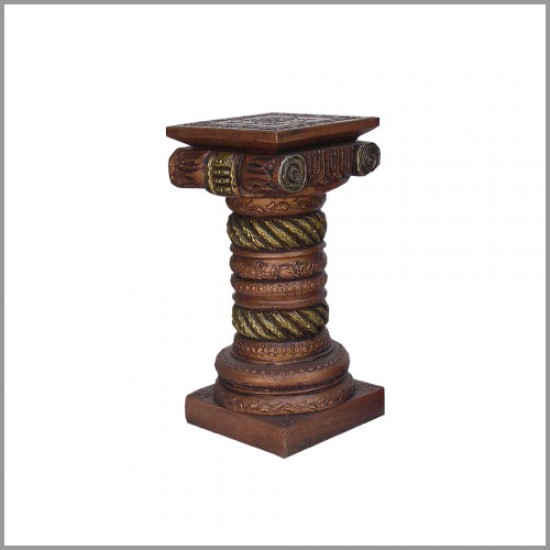 Antique Mettalic Royal Wooden Pillar 18 Inch Antique Mettalic Royal Wooden Pillar 18 Inch