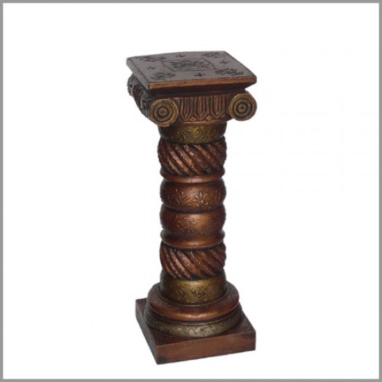 Antique Mettalic Royal Wooden Pillar 30 Inch Antique Mettalic Royal Wooden Pillar 30 Inch