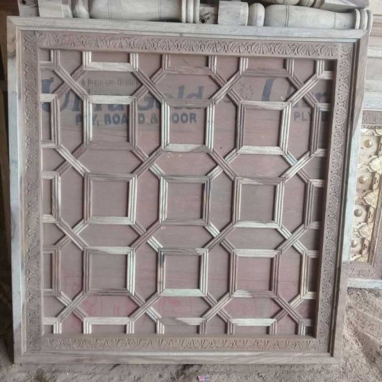 Wooden Table Tile Art