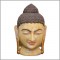 Marble Colorful lord Buddha Head Statue
