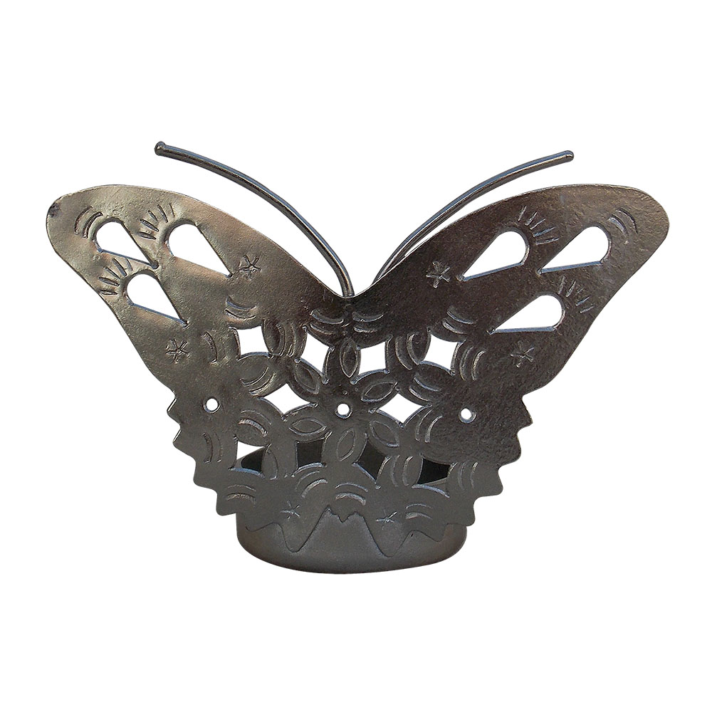Butterfly Tealight Holder Silver Finish