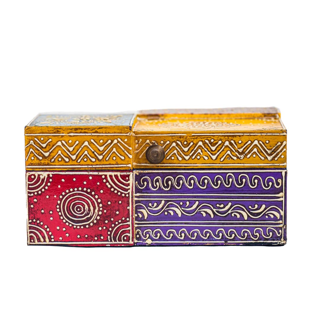 Colorful Oriental jewellery box And Organizer 5.5 x 7 inch  