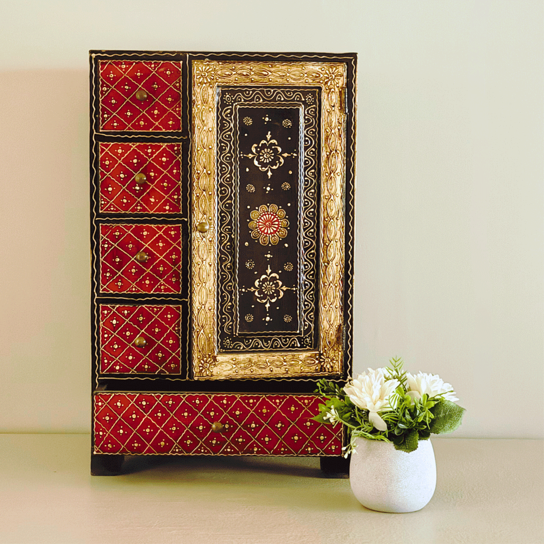 Traditional hand painted wooden cabinet Traditional hand painted wooden cabinet