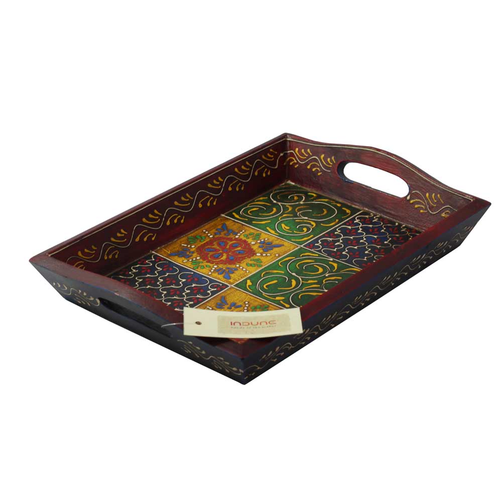 Hand Painted Wooden Serving Tray