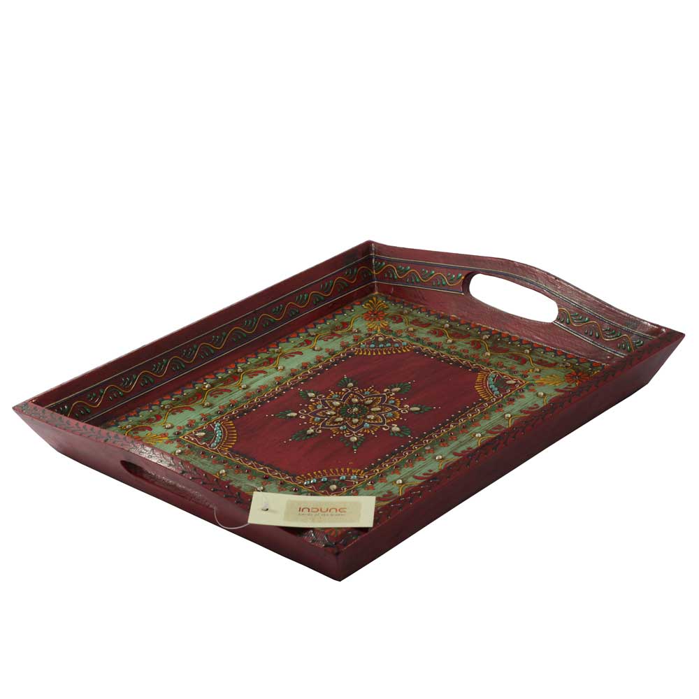 Hand Painted Wooden Serving Tray