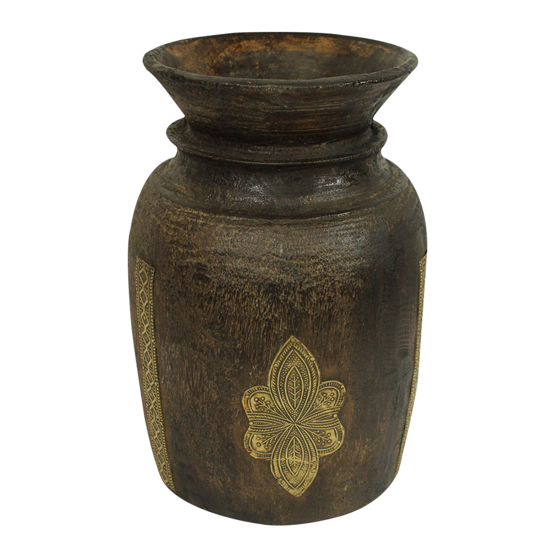 Vintage Handcrafted Himachali Wooden Pot Vintage Handcrafted Himachali Wooden Pot