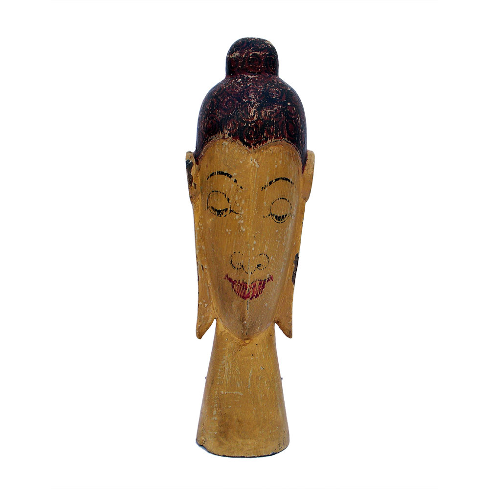 Wooden Buddha Face