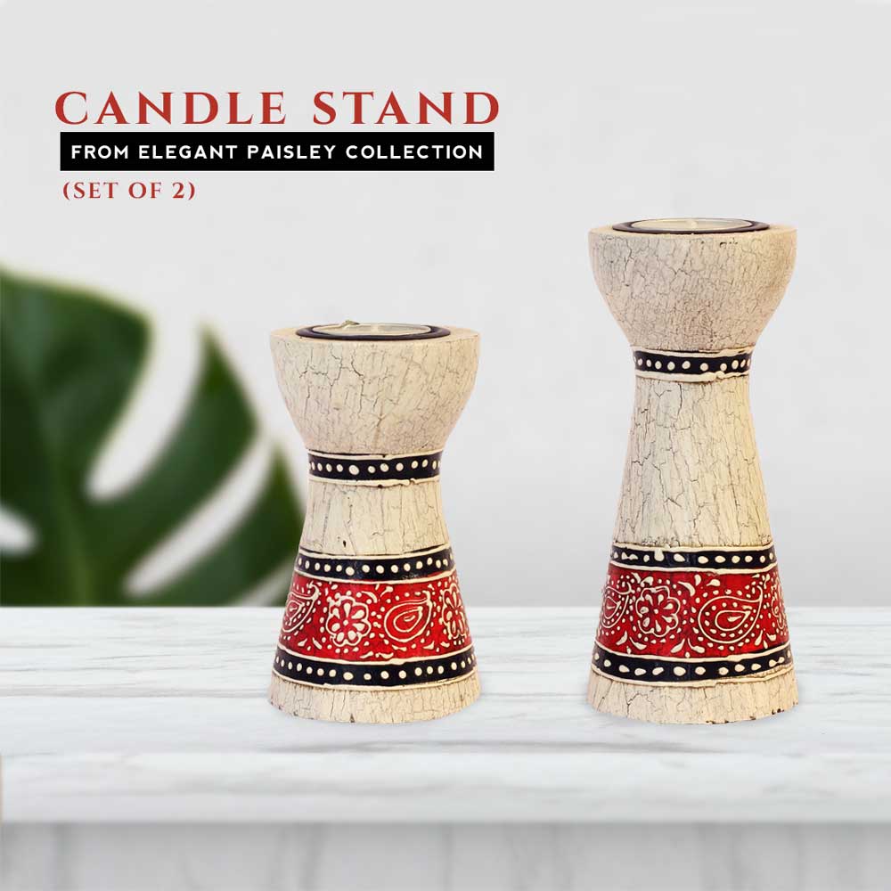 Candle Stands Combo from Elegant Paisley Collection Candle Stands Combo from Elegant Paisley Collection