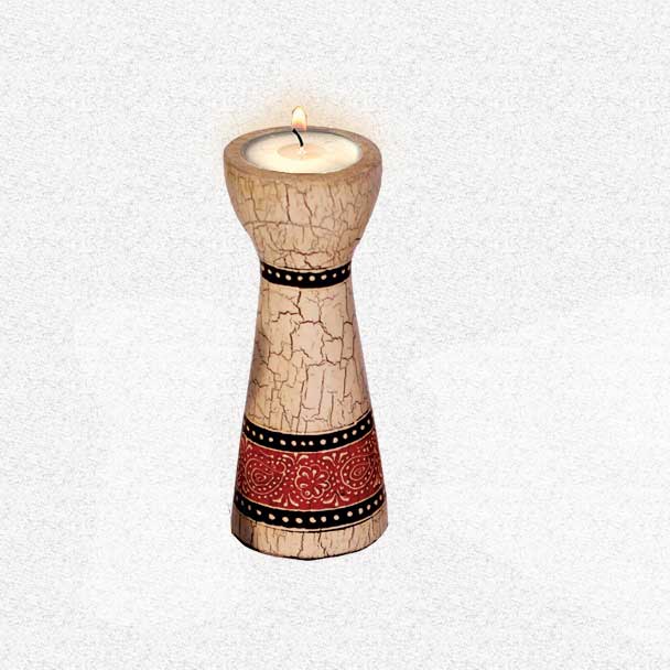 Candle Stand Floral / Taper Medium (Collection- Elegant Paisley)