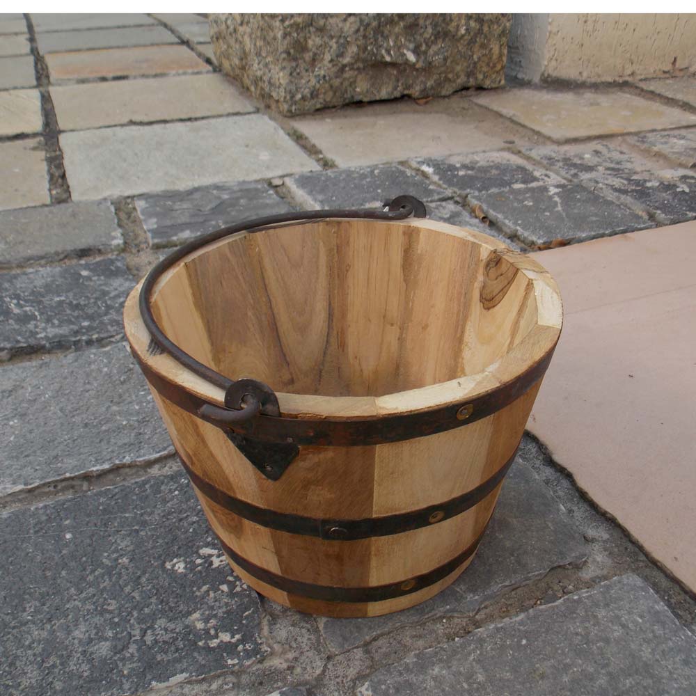 Wooden Small Bucket - Planter, Ice Bucket