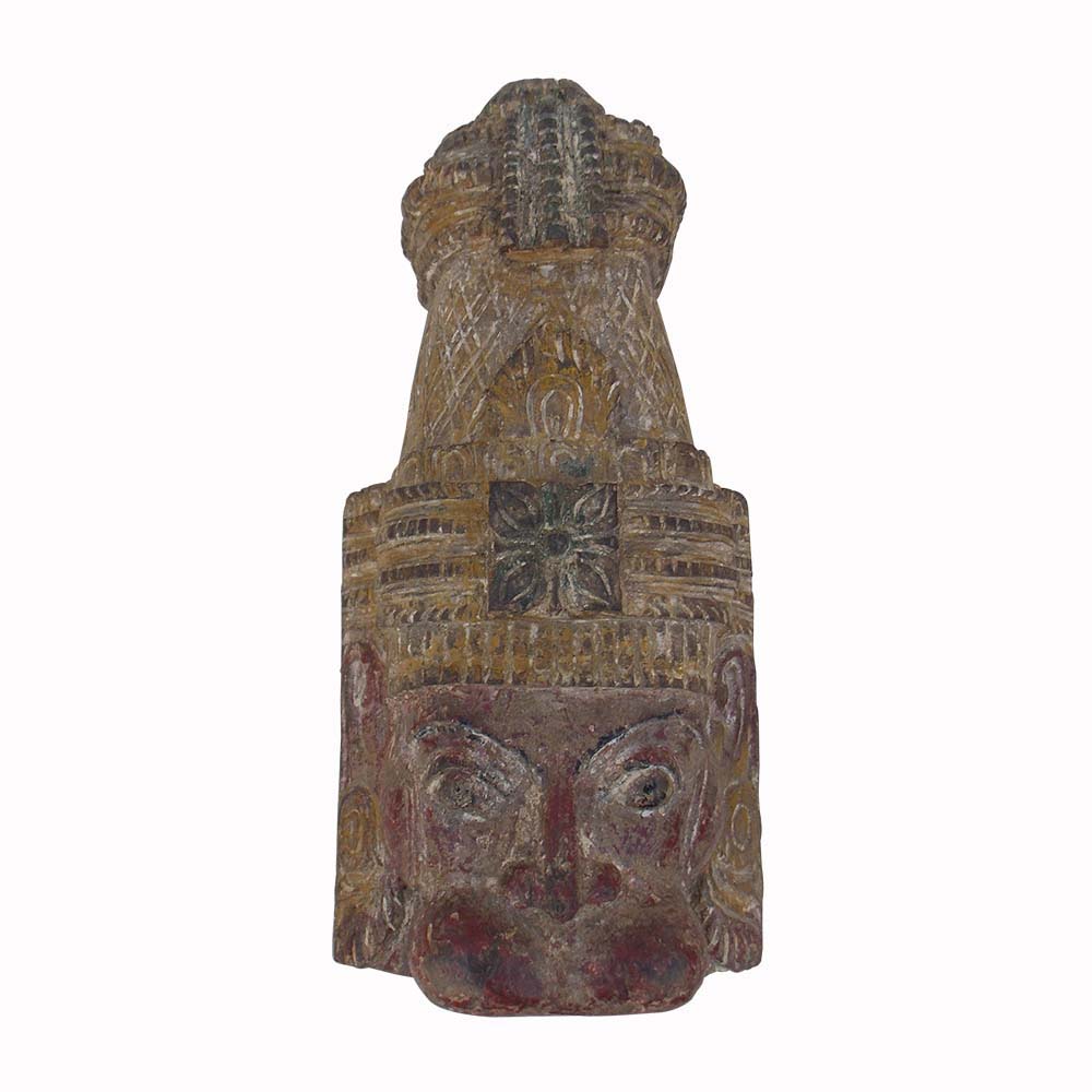 Hanuman/ Balram- Antique Carved Wooden Wall Piece