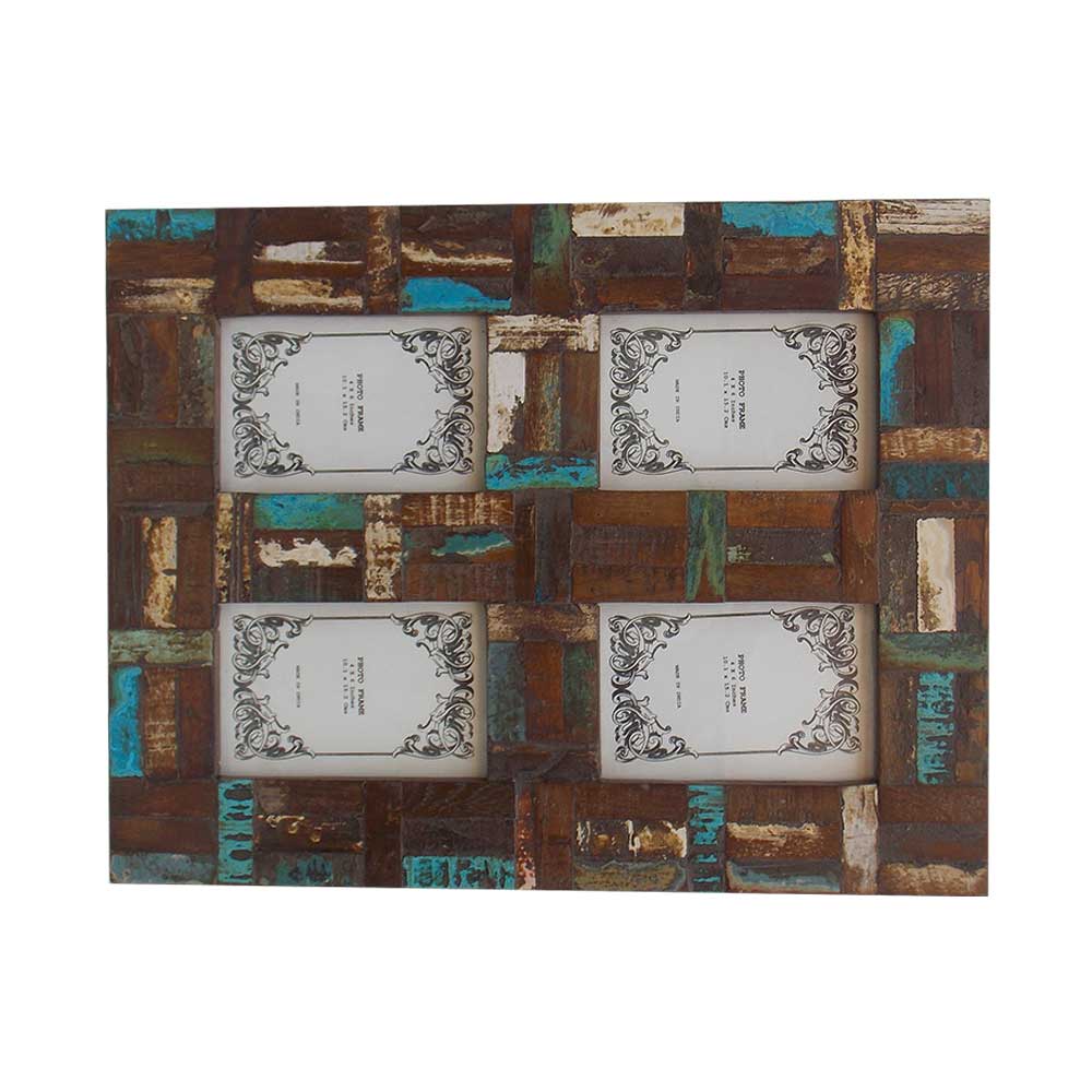 Family Photo Frame 4 Photo 4 x 6 Inches - Reclaimed Wood Family Photo Frame 4 Photo 4 x 6 Inches - Reclaimed Wood