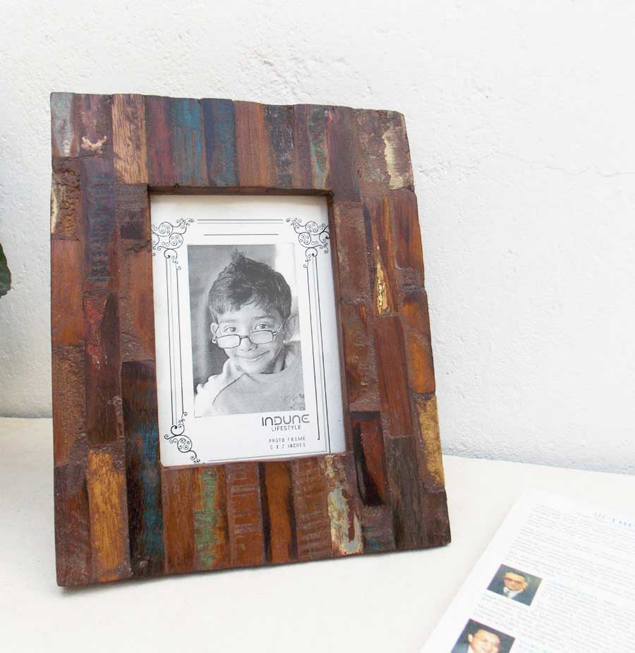 Photo Frame Reclaimed Wood Photo 5 x 7 Inches