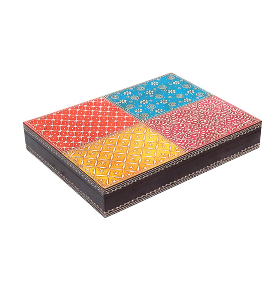 Hand Painted Box - 4 Square