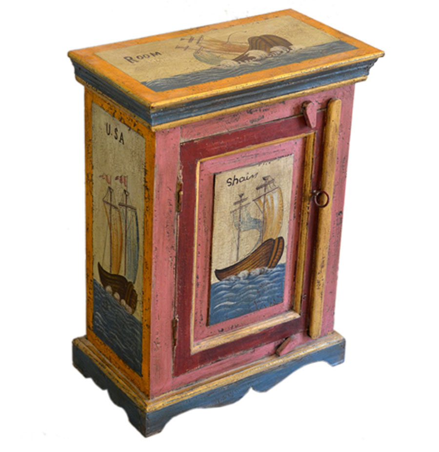 Distress Painted Marine Cabinet 