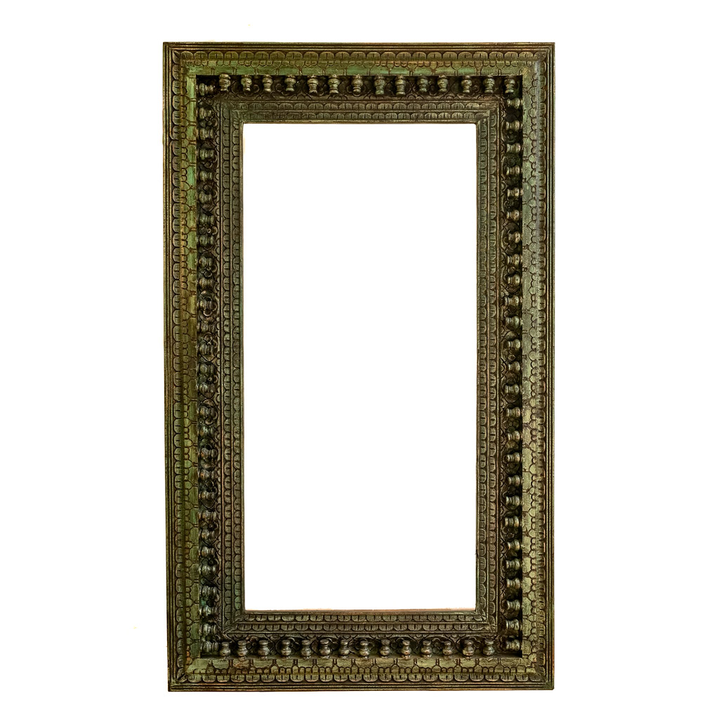 Antique Finished Rustic Greenish Mirror Frame Antique Finished Rustic Greenish Mirror Frame