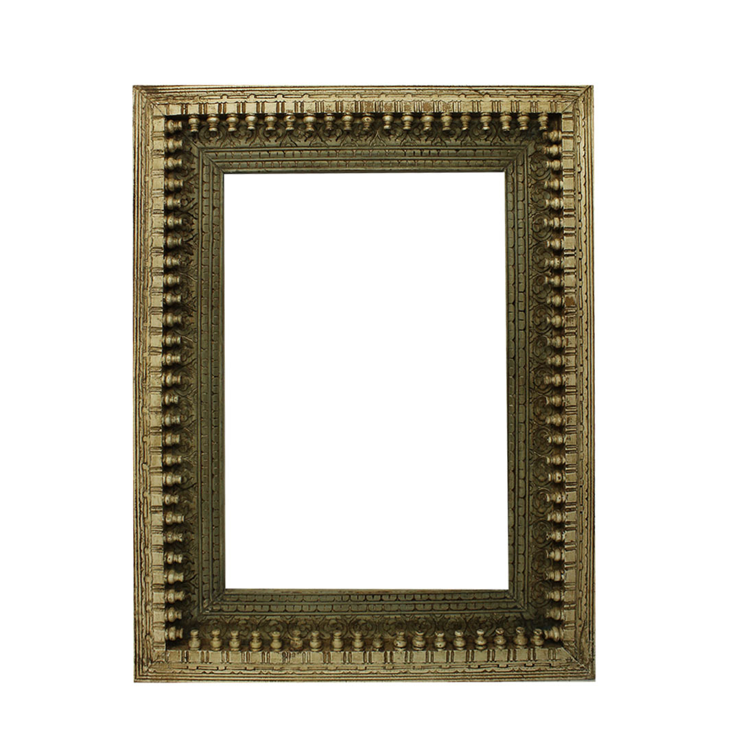 Antique Finished Ivory White and Fountain Grey Dual Tone Distressed Mirror Antique Finished Ivory White and Fountain Grey Dual Tone Distressed Mirror
