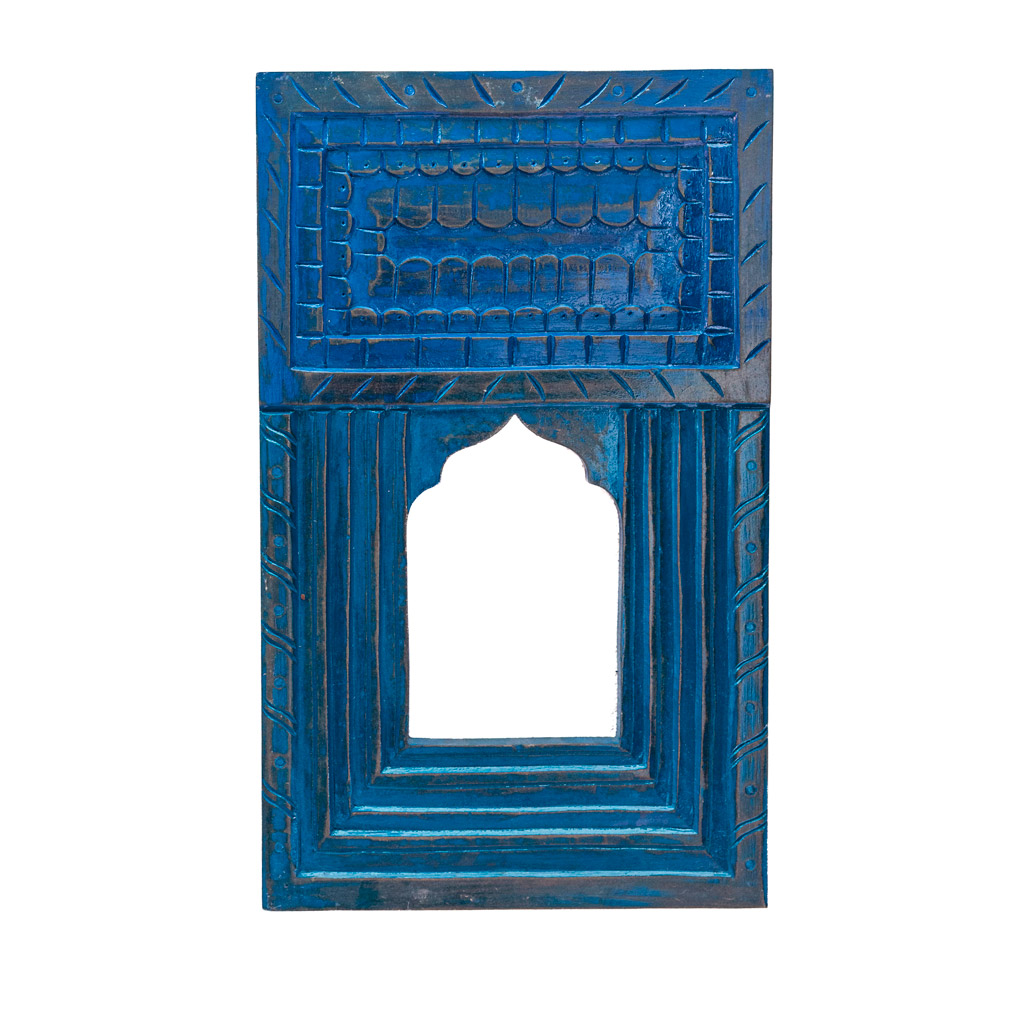 Decorative Jharokha Mirror Frame - Blue