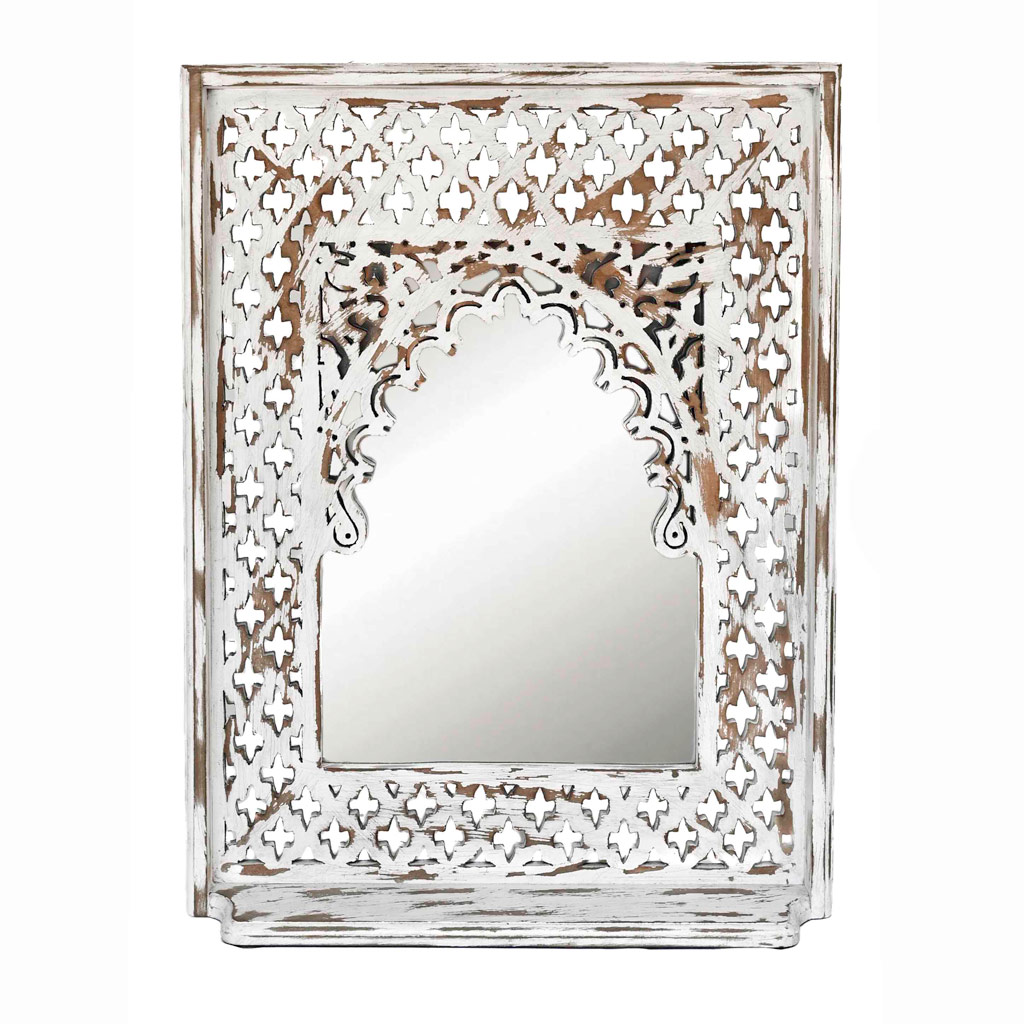 Jalidar Mehrabi Dressing Mirror Distressed White