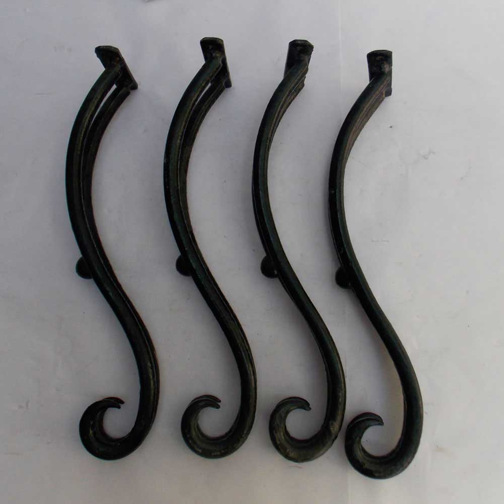 Iron Hot Bent Furniture Legs Set of Four 15 Inches