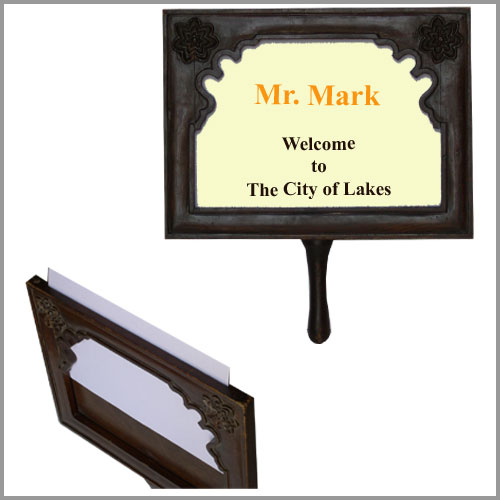 Plackcard Hand Held Guest Welcome Paper Slide in